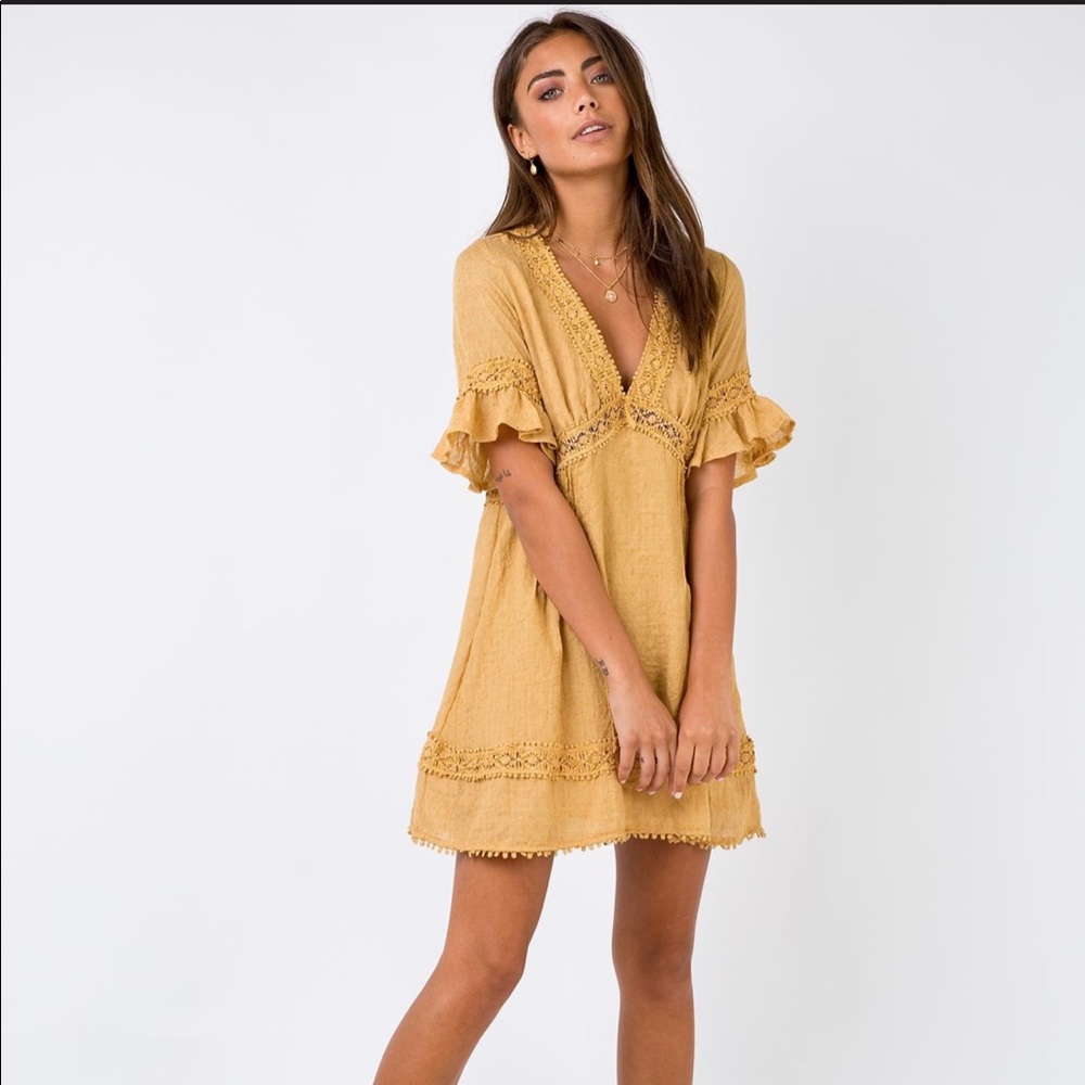 Princess Polly yellow dress